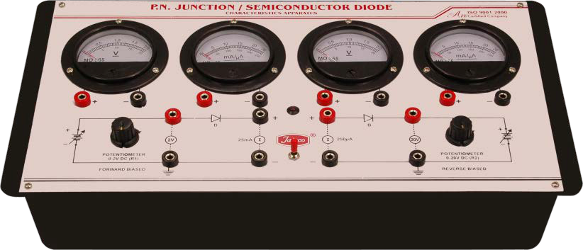 PN-JUNCTION DIODE CHARACTERISTICS APPARATUS (FOUR METER) - STANDARD