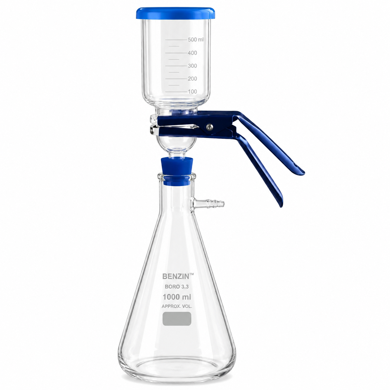 Glass Filtration Assembly with Silicone Stopper-Complete Assembly
