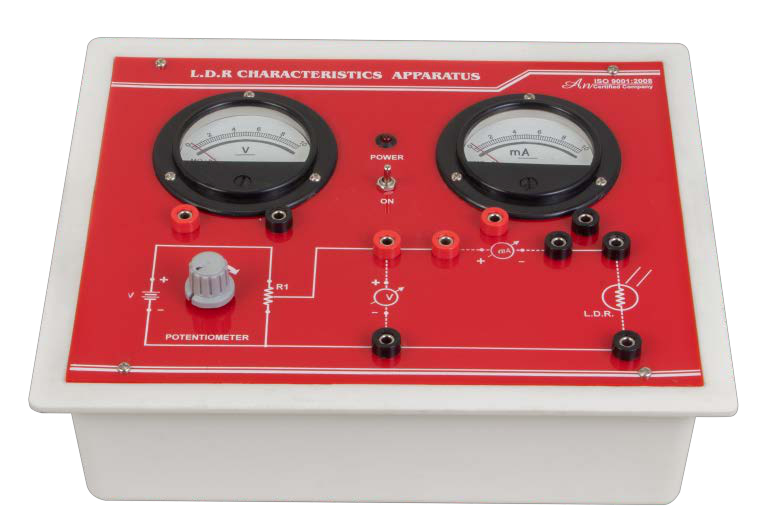 LIGHT DEPENDANCE RESISTANCE (L.D.R.) CHARACTERISTICS APPARATUS