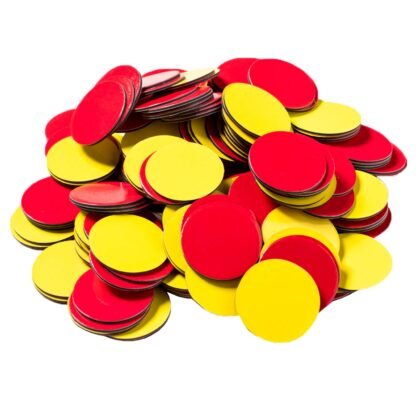 Magnetic Counters : Provided with soft magnetic backing, easy to use on magnetic board. Set of 48 counters in two color.