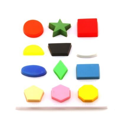 Plastic Moulds : Geometrical Shapes set of 12 with clay