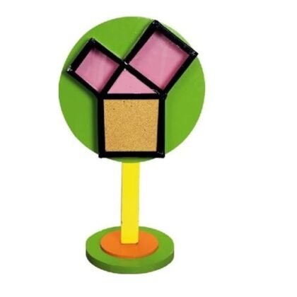 Working model of Pythagoras theorem (wooden) (rotatable).