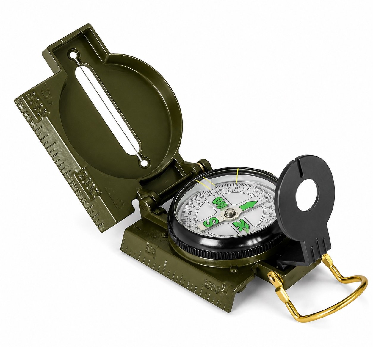 Compass Size: 7.7x5.5x2.7cm. Material: Metal & Plastic.