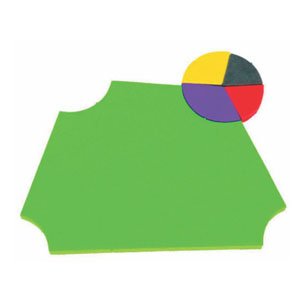 Angle Sum Property of Quadrilateral : Magnetic quadrilateral with its angles cutout to demonstrate angle sum property of a quadrilateral.