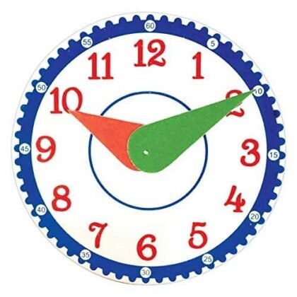 Fibre Dummy Clock for teaching reading of Time on a Clock