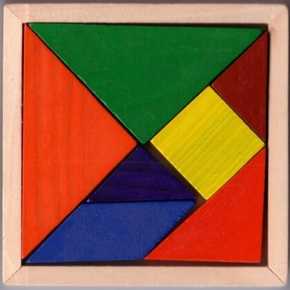 Tangram : This is popularly known as famous Chinese Puzzle. Made of foam, set of 4 pcs.