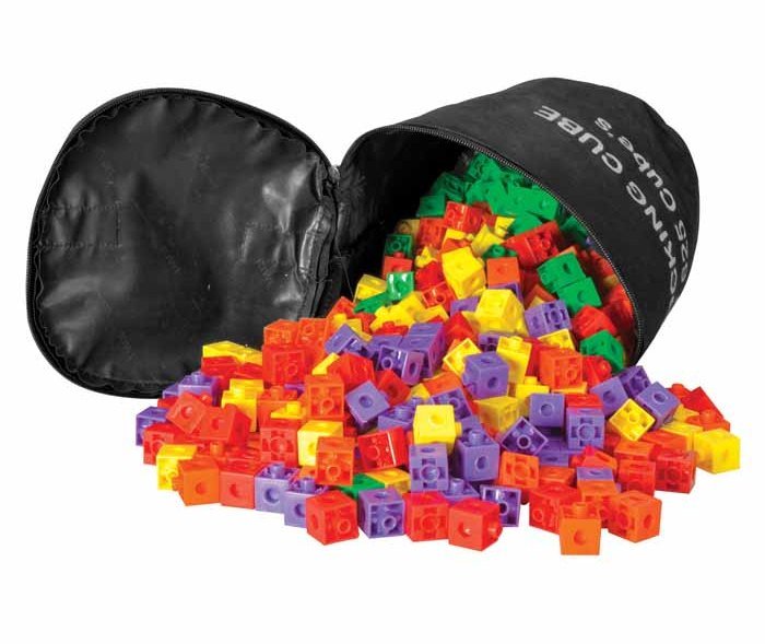 Linking Cubes (Student Pack) 2cm interlinking cubes set of 128 pcs. in two colours