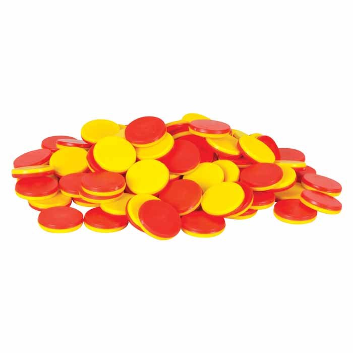 Integer Counter : Set of 100 tiles used for understanding addition and subtraction of integers Made of plastic