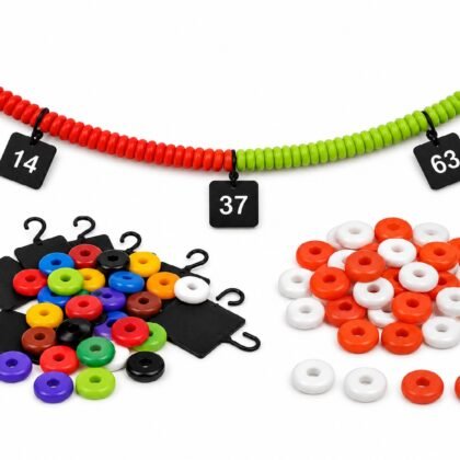 Beads with String with Hangers Beads dia 4cm Set of 100 Beads in 2 Colours