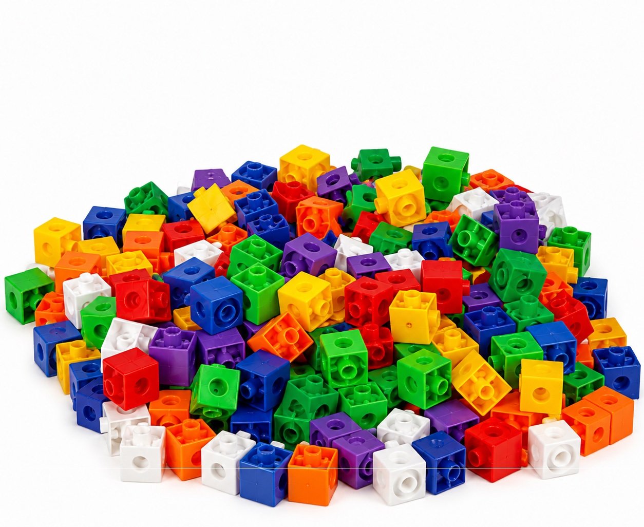 Linking Cubes 1.5 cm interlinking cubes set of 1000 pcs. in ten colours.